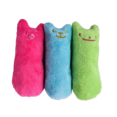 Interactive Catnip Plush Toy - Chewing and Teeth Grinding Cat Toy with Sound