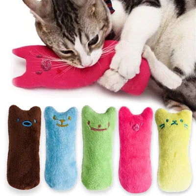 Interactive Catnip Plush Toy - Chewing and Teeth Grinding Cat Toy with Sound