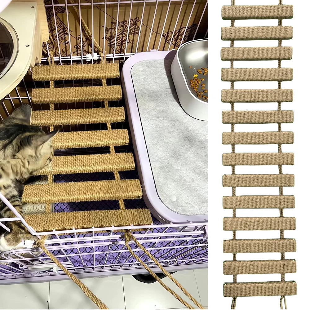 Wooden Rope Pet Ladder