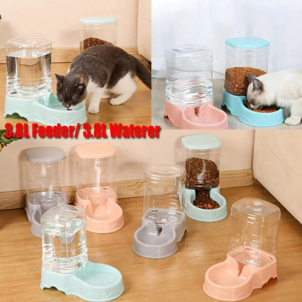 Durable PP Material Food and Water Dispenser for Cats and Dogs