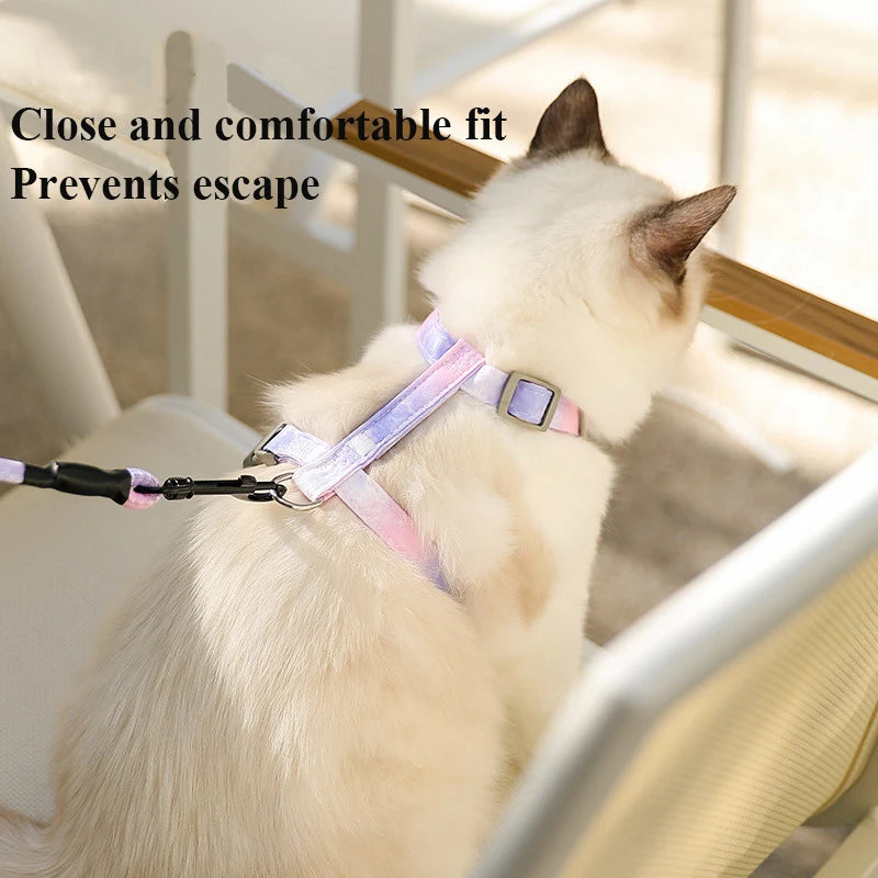 Adjustable Escape Cat Harness and Leash Set