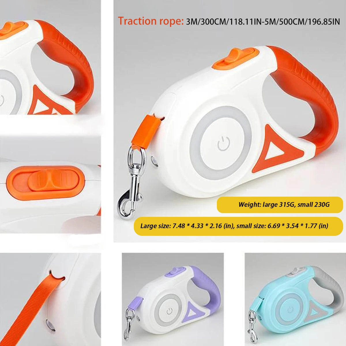 Retractable Dog Traction Leash