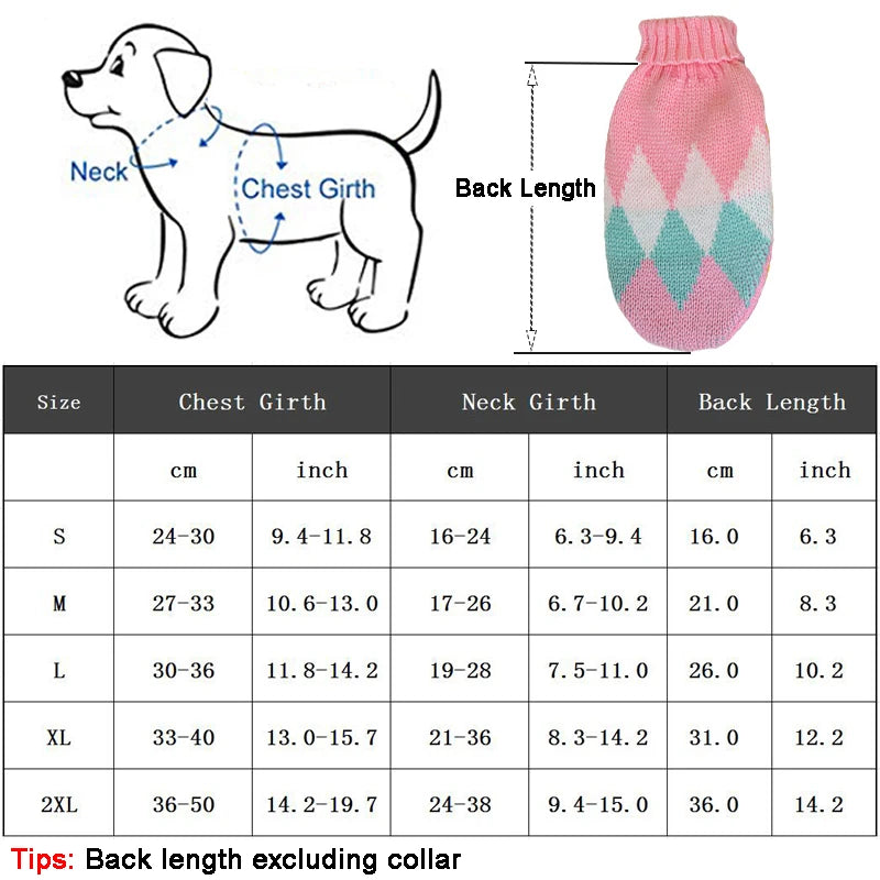 Sweater for Small and Medium Dogs - Cozy Pullover Pet Coat