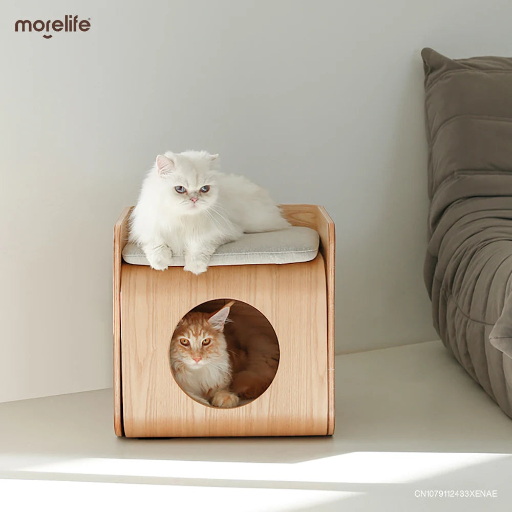 Wood Tree Hole Cat's Nest Tea Table