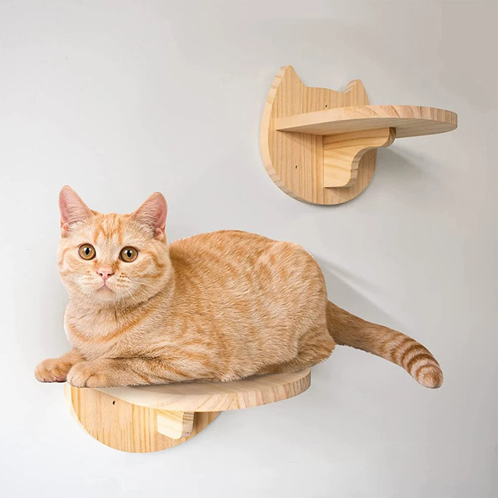 Wall Mounted Four Step Stairway Cat Climbing Shelf