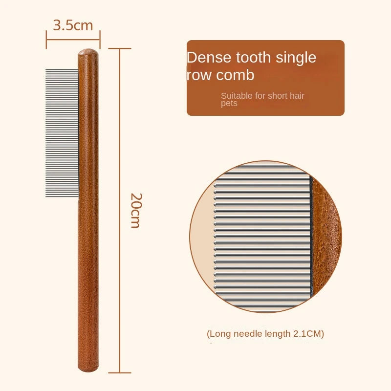 Wooden Stainless Steel Pet Hair Remover