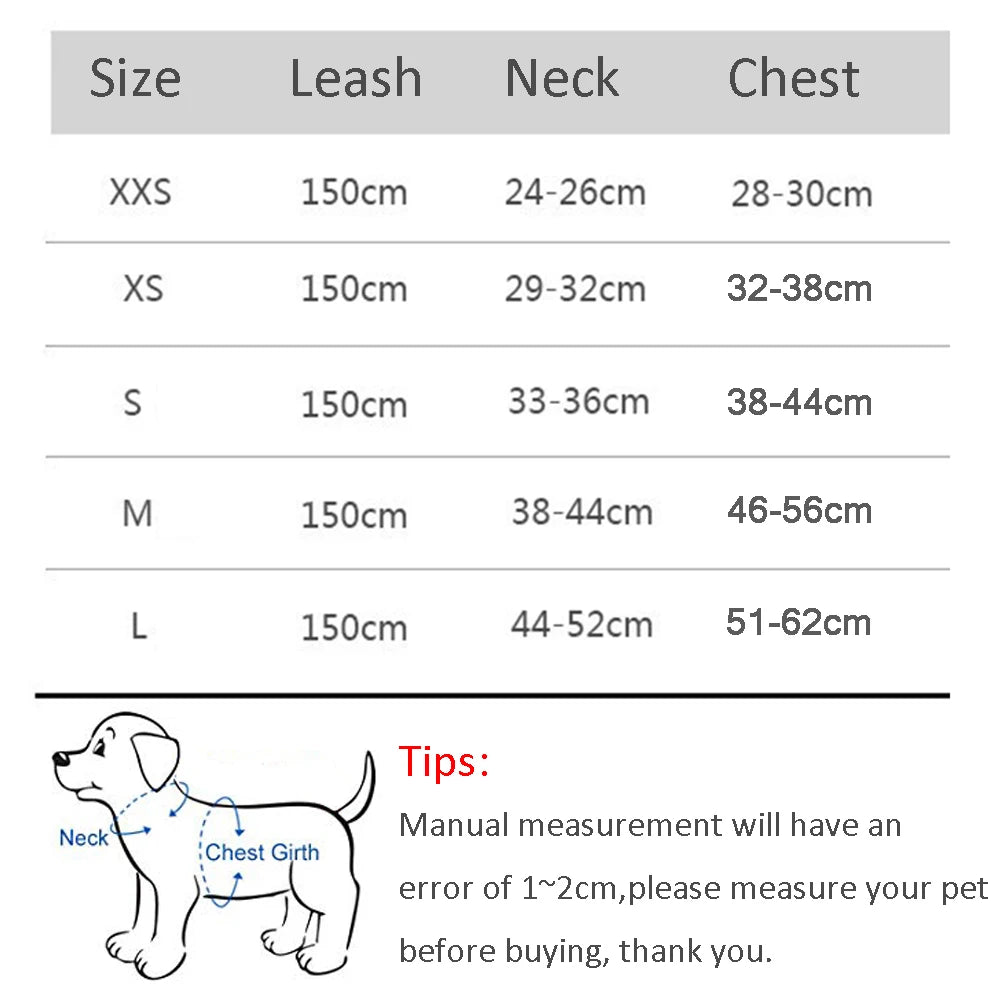 Dog Harness and Leash Set for Small Dogs - Adjustable Puppy and Cat Harness Vest for French Bulldogs, Chihuahuas, Pugs, and More