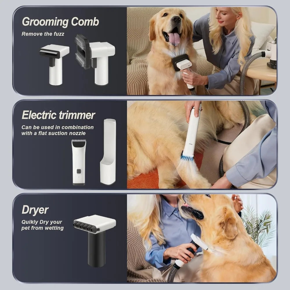 Dog Grooming Vacuum Dryer – 5-in-1 Grooming Kit for Efficient Pet Care