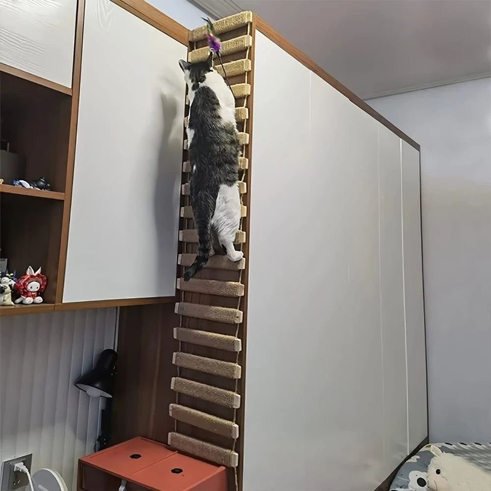 Wooden Rope Pet Ladder