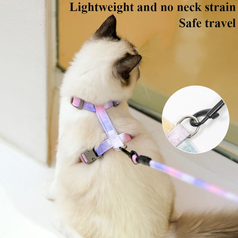 Adjustable Escape Cat Harness and Leash Set