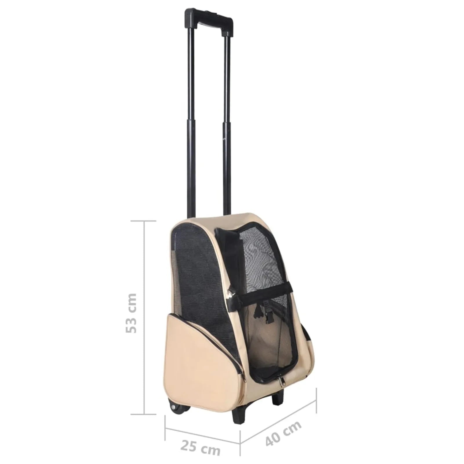 Portable Pet Trolley Case Cat Travel Carrier Bag