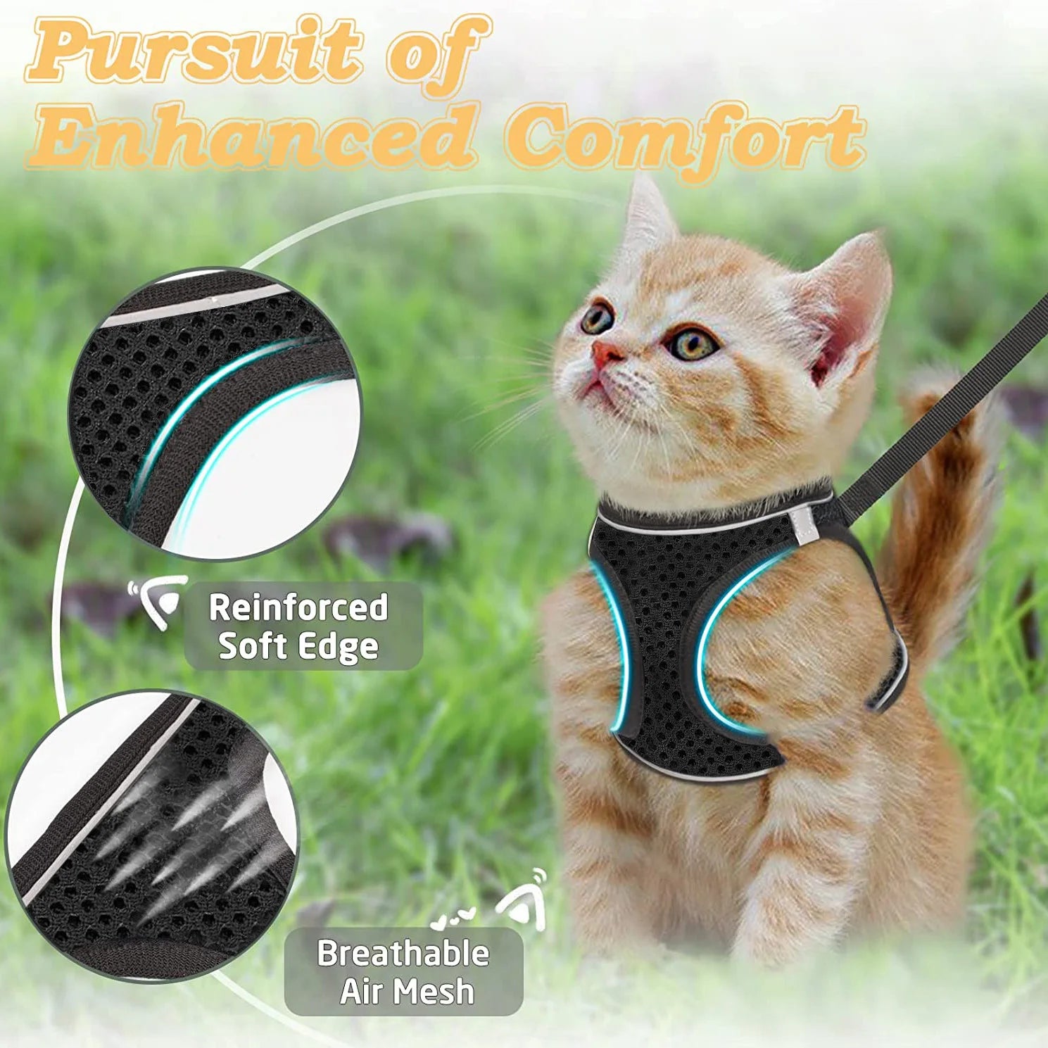 Adjustable Kitten Vest Harness