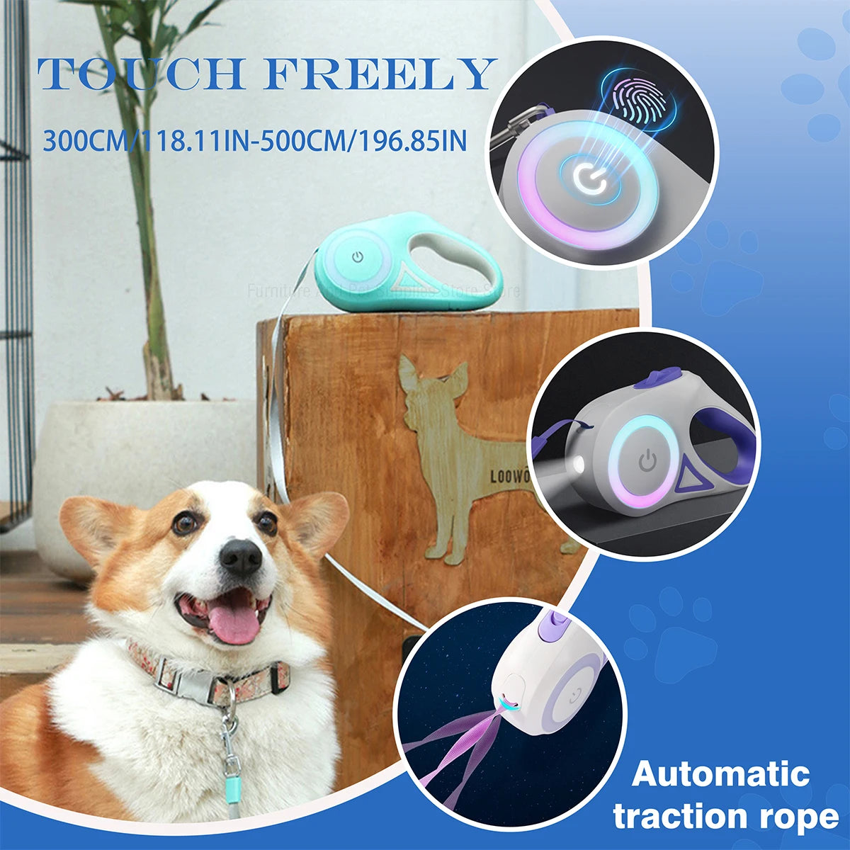 Retractable Dog Traction Leash