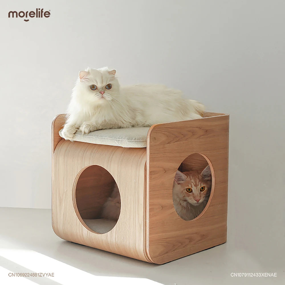 Wood Tree Hole Cat's Nest Tea Table