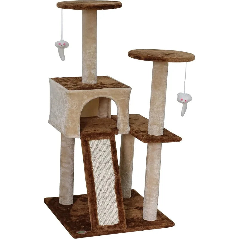 Corner Cat Tree Kitty Scratcher Tower