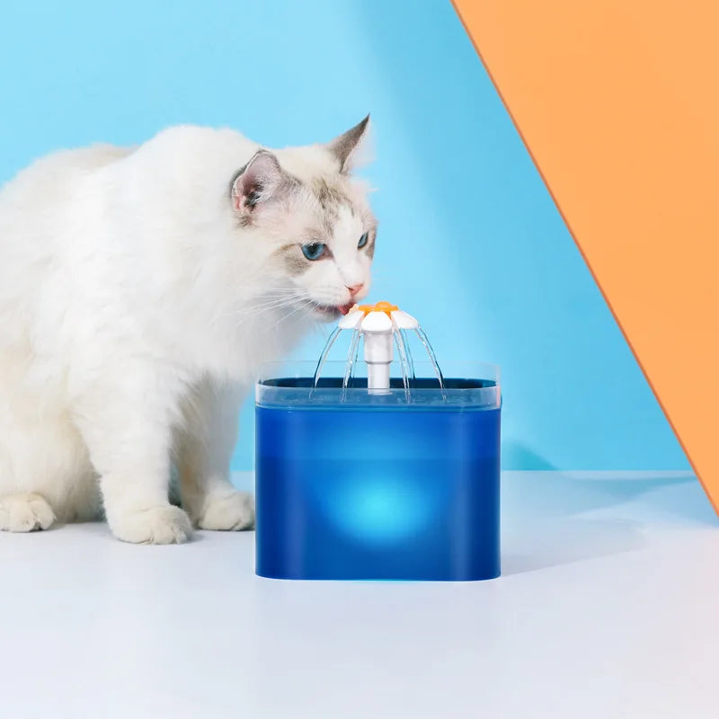 2L Automatic Pet Water Fountain with LED Light