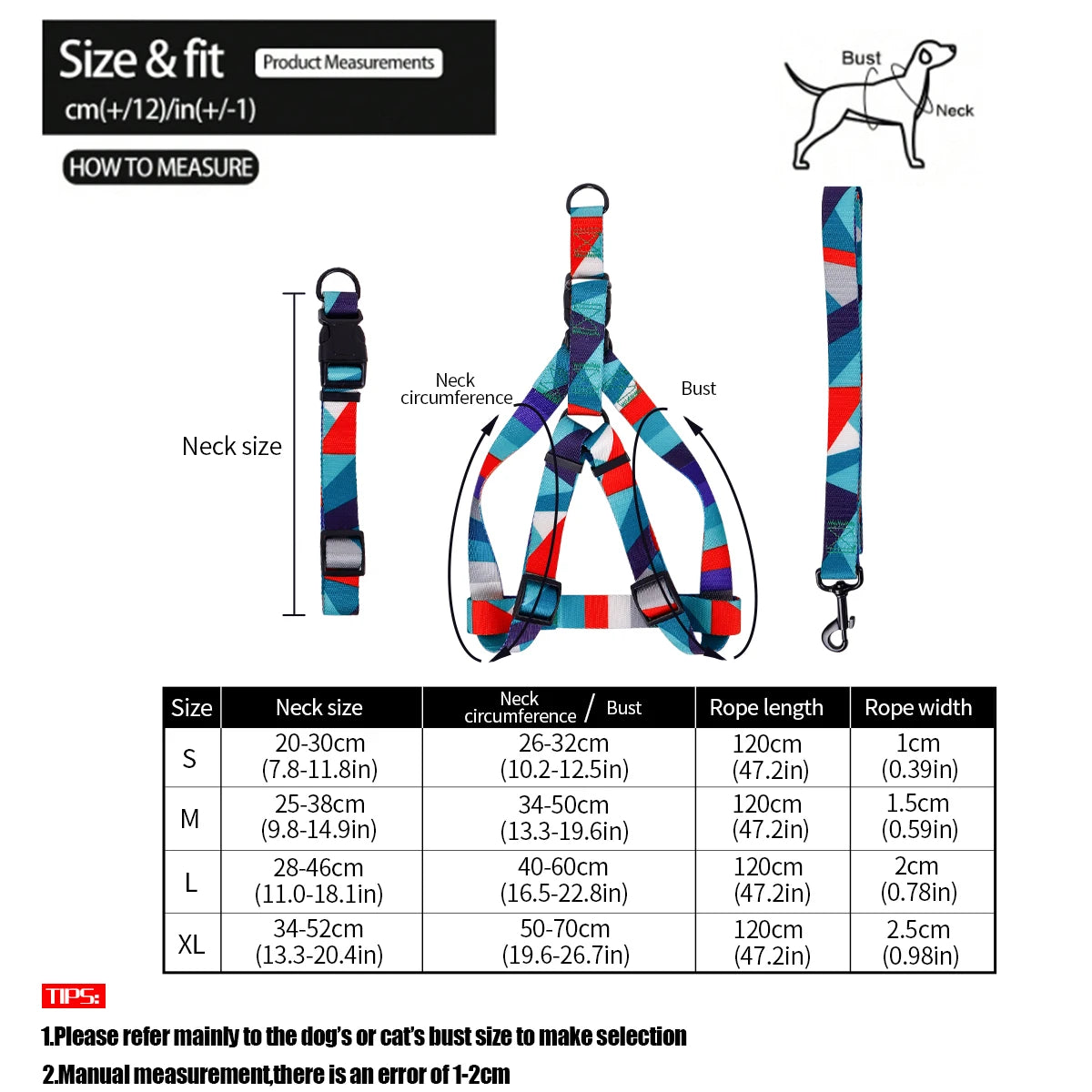 Abstract Chest And Pet harness Set