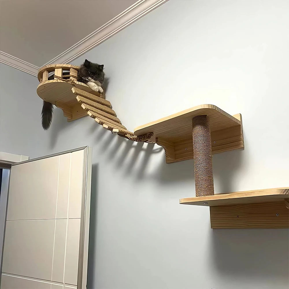 Wooden Rope Pet Ladder