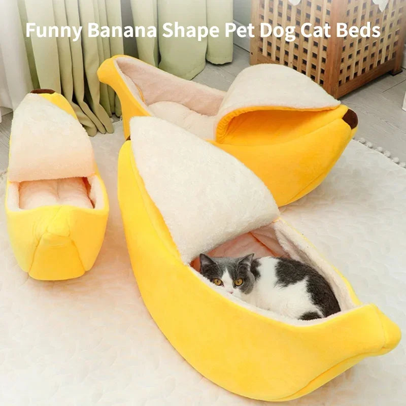 Portable Banana Cat Bed