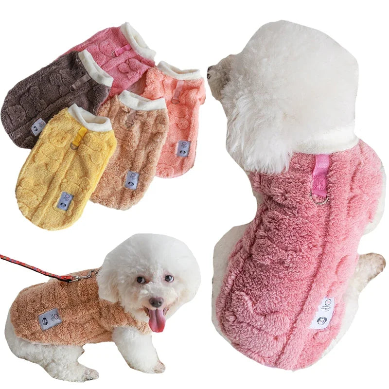 Fleece Warm Pet Coat - Winter Pullover for Small and Medium Dogs & Cats