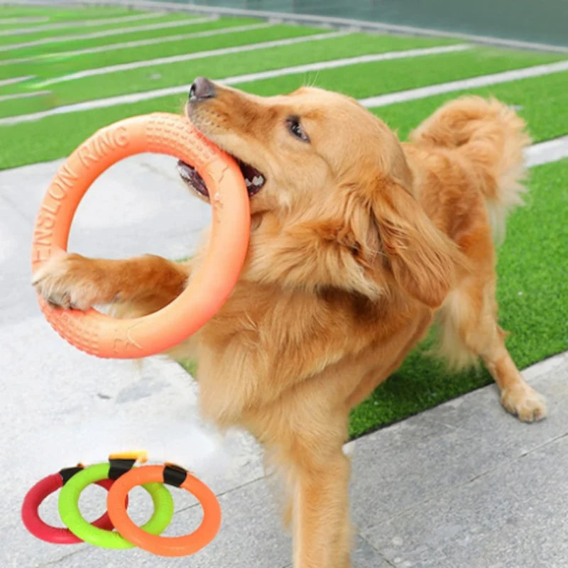 EVA Flying Disk Training Ring Puller- Durable Interactive Training Ring for Dogs