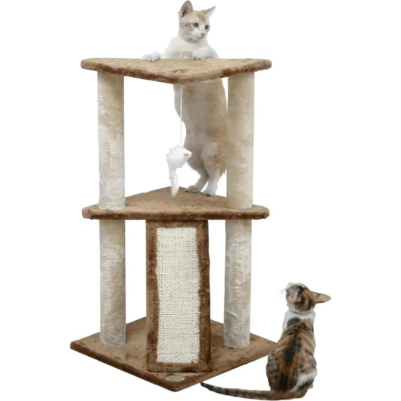 Corner Cat Tree Kitty Scratcher Tower