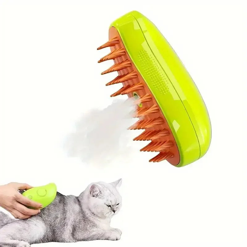 Steamy Pet Brush - Electric Spray Dog & Cat Grooming Tool