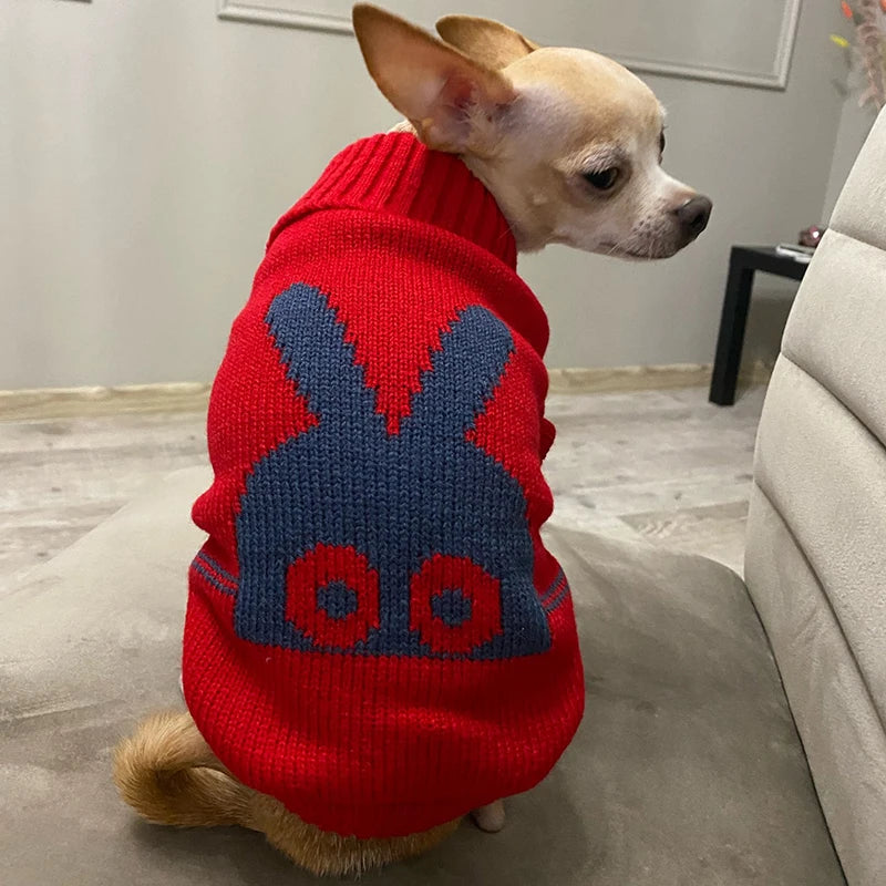 Knitted Winter Dog Sweater - Cozy Warm Clothes for Small and Medium Pets